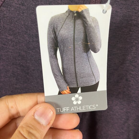 Tuff Sweater Womens Size Small Purple Zipper Pockets Yoga Jacket - Picture 2 of 7